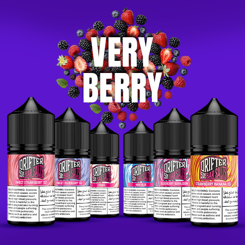 Very Berry Pack Drifter Bar Salts E-Liquid + Free Gift Leek Enta Very Berry Pack Drifter Bar Salts E-Liquid + Free Gift Leek Enta