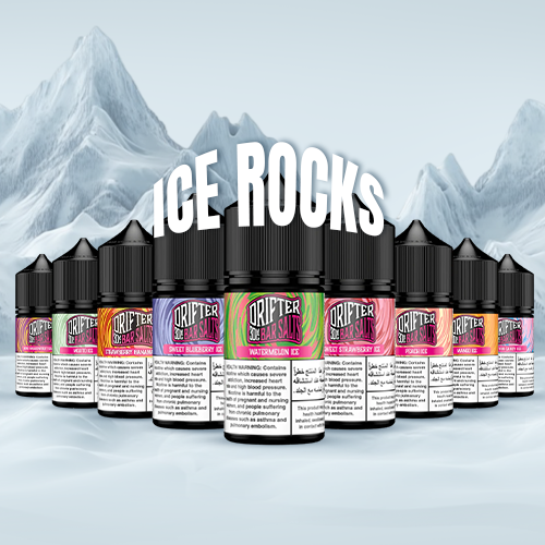 Ice Rocks Package Drifter Bar Salts E-Liquid + Mienta American Coffee Maker Free Gift